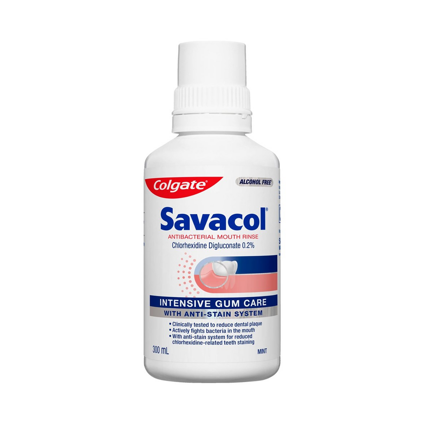 Colgate Savacol Alcohol Free Anti-Stain Mouth Rinse 300ml - Mint
