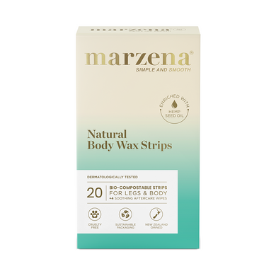 Marzena Natural Body Wax Strips with Hemp Oil pack 20
