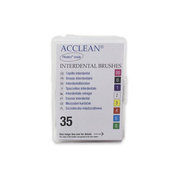 Acclean Interdental Brushes Pack of 35 | OralCarePlus.co.nz – Oral Care