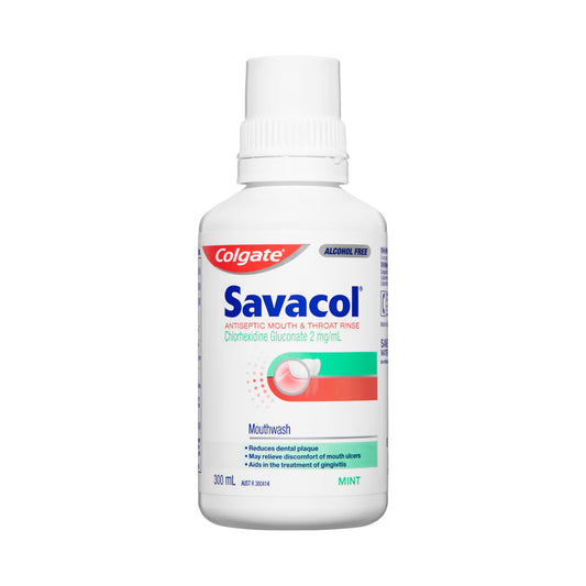 Colgate Savacol Antiseptic Mouth & Throat Rinse 300ml - Mint
