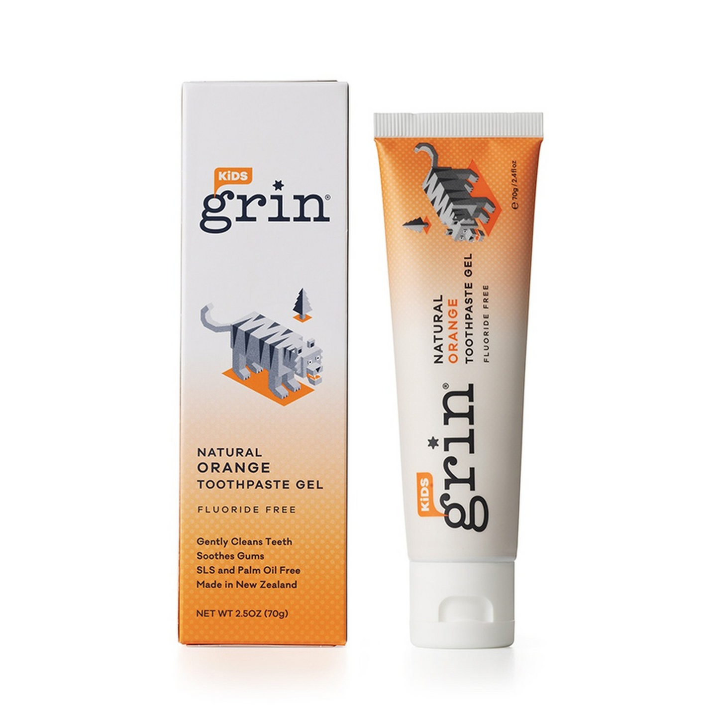 Grin 100% Natural Kids Toothpaste Orange Flavour 70gm