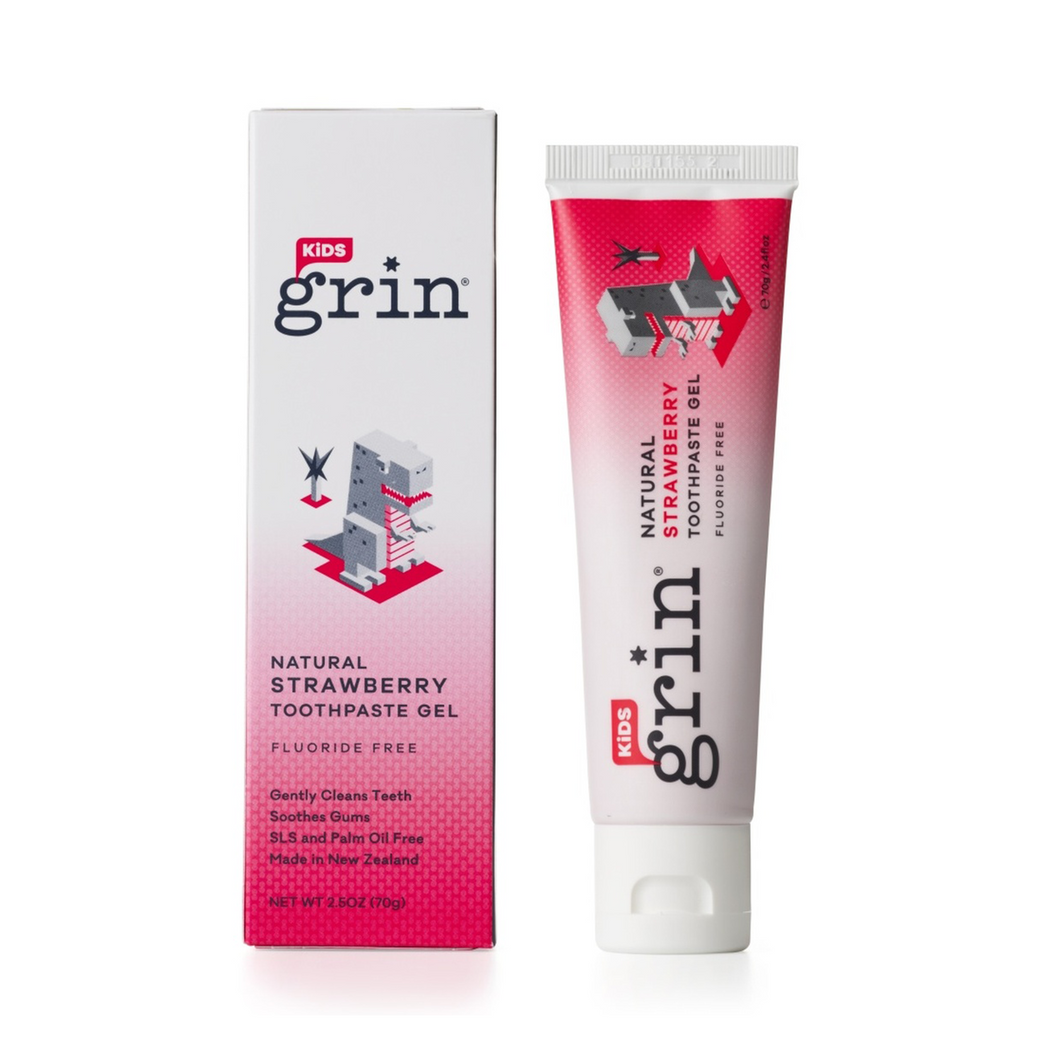 Grin 100% Natural Kids Toothpaste Strawberry Flavour 70gm