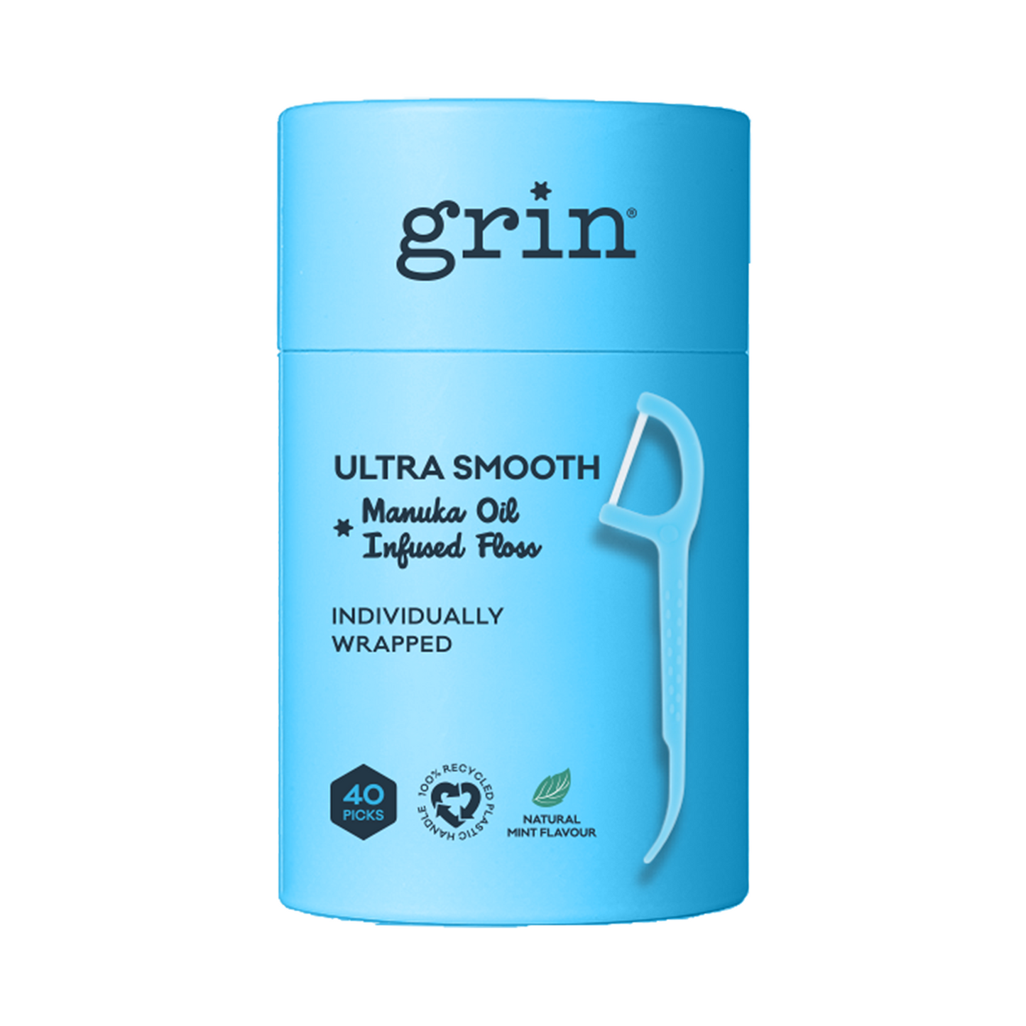 Grin Adult Ultra Smooth Floss Picks Manuka Oil Infused