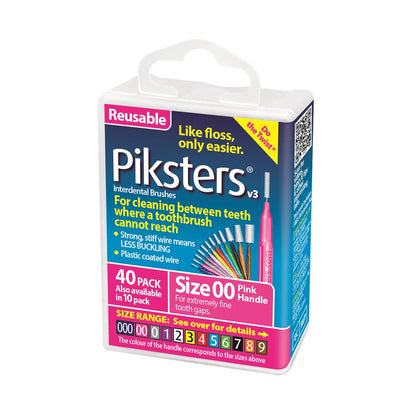 Piksters Interdental Brushes Size 00 Pink - Pack of 40