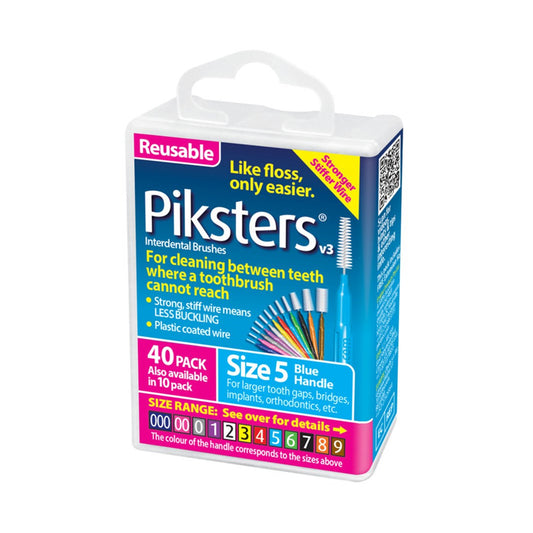 Piksters Interdental Brushes Size 5 Blue - Pack of 40