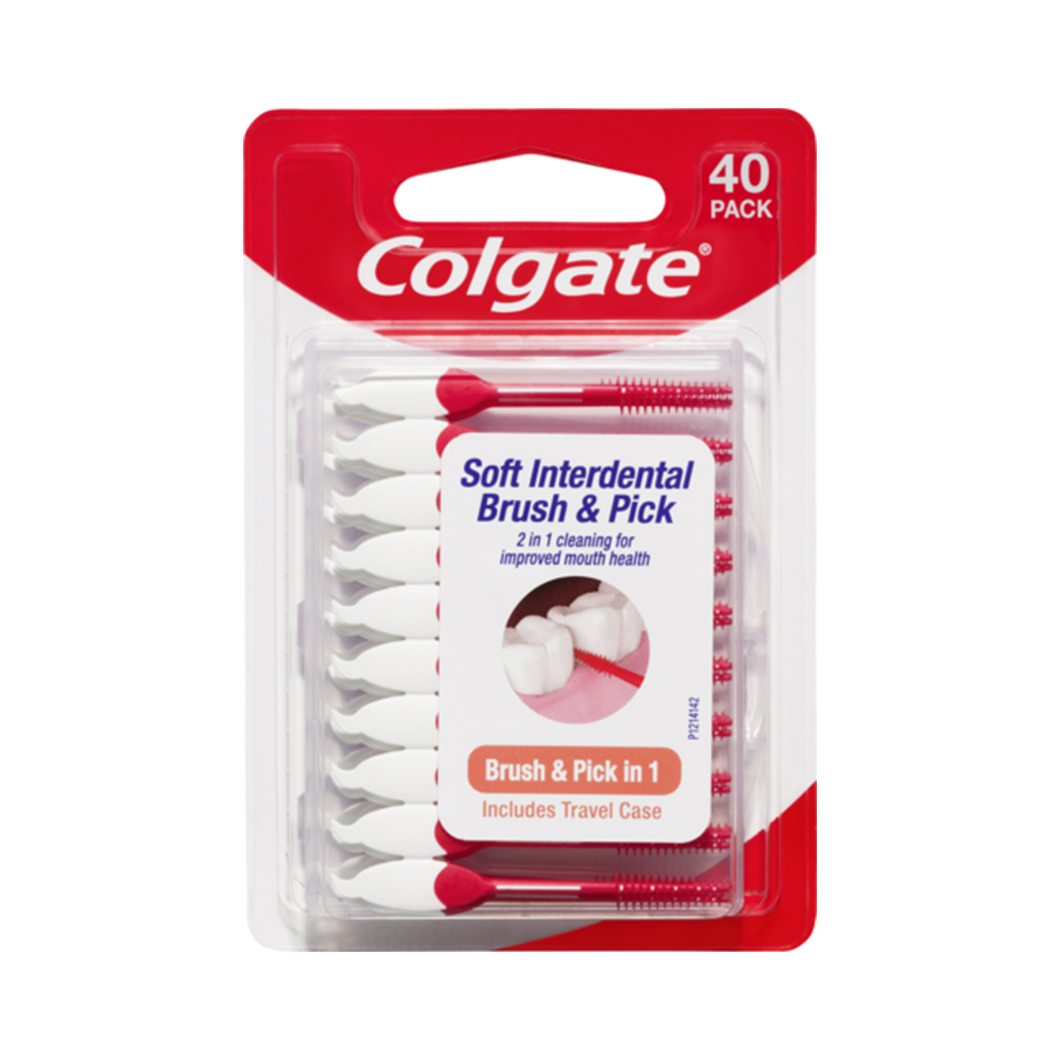 Colgate Soft Interdental Brush and Pick Pkt 40