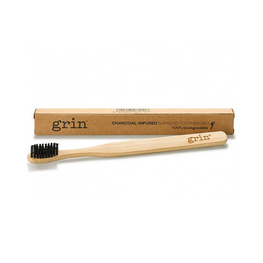 Grin Charcoal-Infused Bamboo Toothbrush